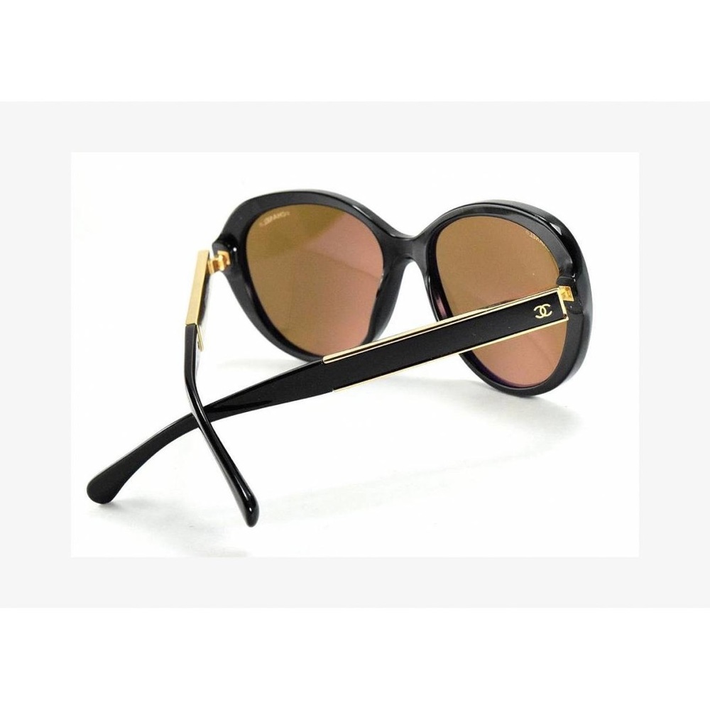 Chanel 18K Gold Plated Mirrored Sunglasses.
